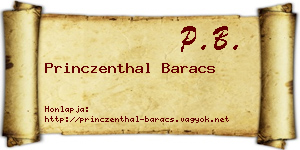 Princzenthal Baracs névjegykártya